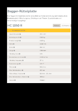 Kompaktori za hidraulične bagere Epiroc HC 1050 R 