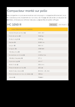 Kompaktori za hidraulične bagere Epiroc HC 1050 R 