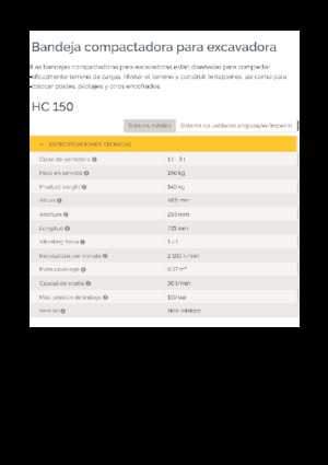 Kompaktori za hidraulične bagere Epiroc HC 150 