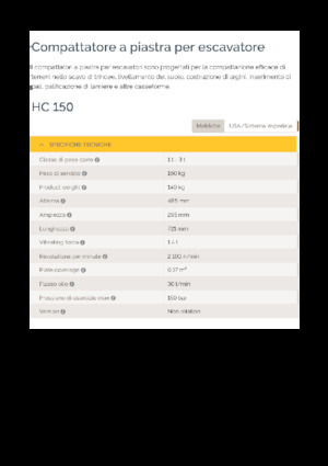 Kompaktori za hidraulične bagere Epiroc HC 150 