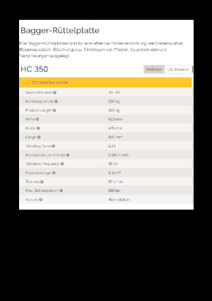 Kompaktori za hidraulične bagere Epiroc HC 350 