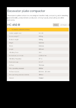 Kompaktori za hidraulične bagere Epiroc HC 450 R 