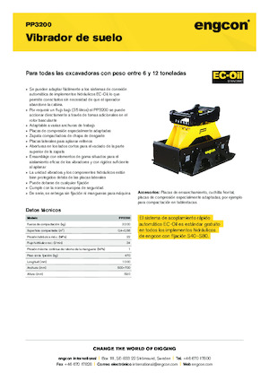 Kompaktori za hidraulične bagere engcon PP3200