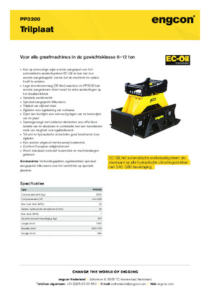 Kompaktori za hidraulične bagere engcon PP3200