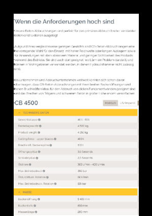 Drobilice za beton Epiroc CB 4500