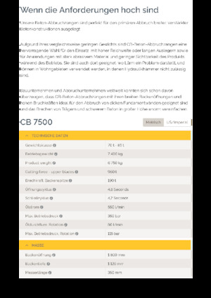 Drobilice za beton Epiroc CB 7500