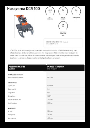 Drobilice za beton Husqvarna DCR 100