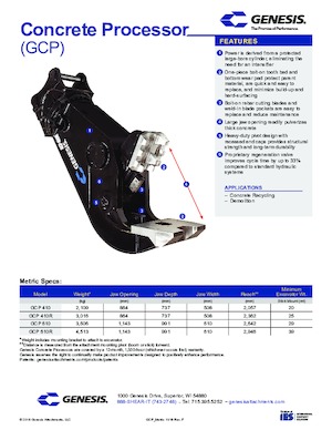 Drobilice za beton Genesis GCP 410
