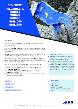 Pulverizatori za beton Arden BBH1300