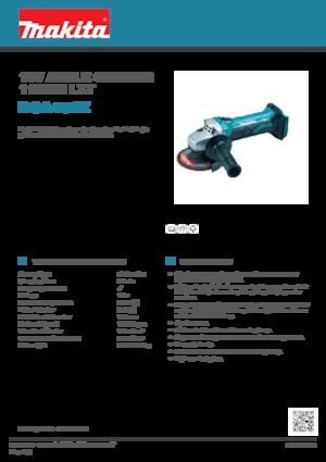 Akumulatorske kutne brusilice Makita DGA452Z 