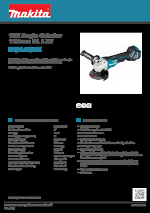 Akumulatorske kutne brusilice Makita DGA467Z 