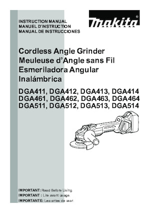 Akumulatorske kutne brusilice Makita DGA513RTX1