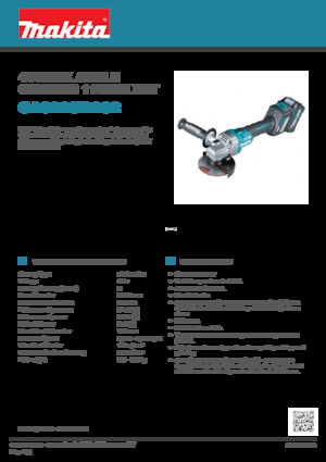 Akumulatorske kutne brusilice Makita GA022GD202 