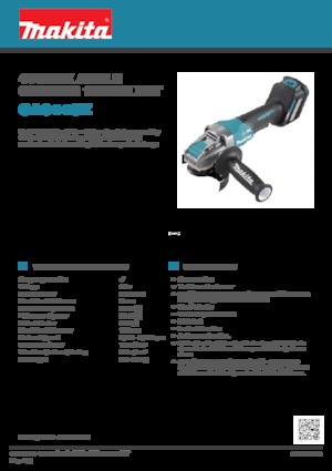 Akumulatorske kutne brusilice Makita GA044GZ 