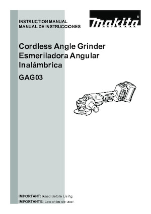 Akumulatorske kutne brusilice Makita GAG03M1