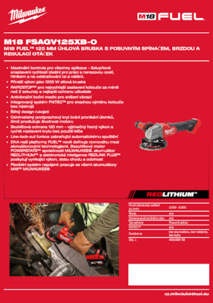Akumulatorske kutne brusilice Milwaukee M18 FSAGV125XB-0