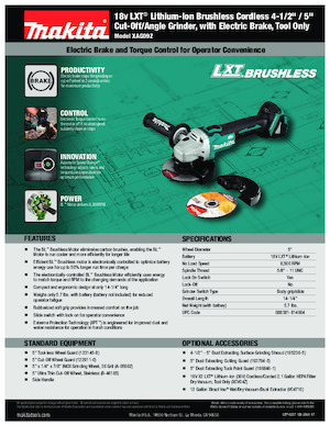 Akumulatorske kutne brusilice Makita XAG09Z