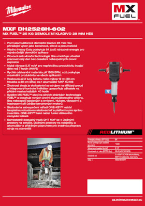 Bežični čekići za rušenje Milwaukee MXF DH2528H-602