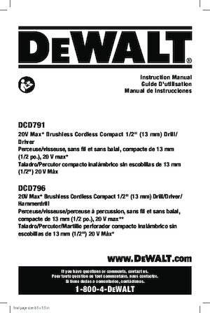 Akumulatorske bušilice i odvijači DEWALT DCD791B