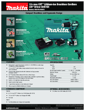 Akumulatorske bušilice i odvijači Makita FD07R1