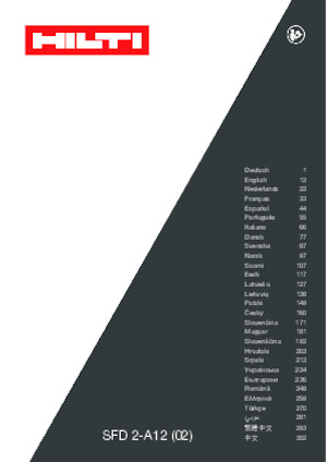 Akumulatorske bušilice i odvijači Hilti SFD 2-A12