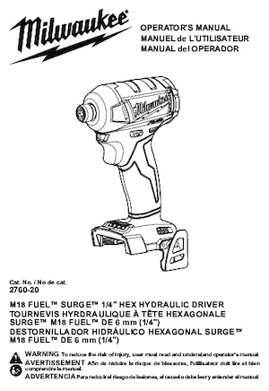 Akumulatorski udarni izvijači i ključevi Milwaukee 2760-20