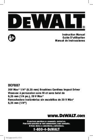 Akumulatorski udarni izvijači i ključevi DEWALT DCF887D2