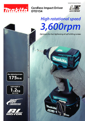 Akumulatorski udarni izvijači i ključevi Makita DTD154
