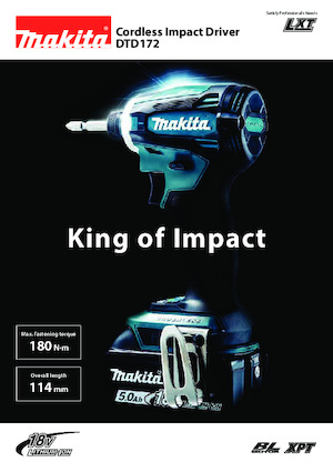 Akumulatorski udarni izvijači i ključevi Makita DTD172