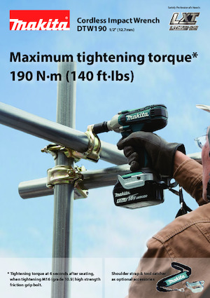 Akumulatorski udarni izvijači i ključevi Makita DTW190