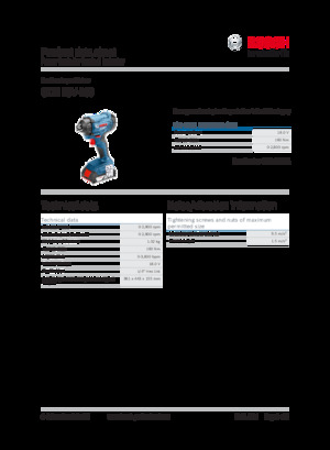 Akumulatorski udarni izvijači i ključevi Bosch GDR 18V-160