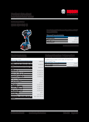 Akumulatorski udarni izvijači i ključevi Bosch GDR 18V-210 C