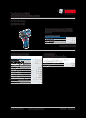 Akumulatorski udarni izvijači i ključevi Bosch GDS 12V-115