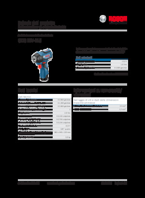 Akumulatorski udarni izvijači i ključevi Bosch GDS 12V-115