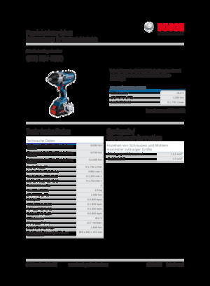 Akumulatorski udarni izvijači i ključevi Bosch GDS 18V-1000