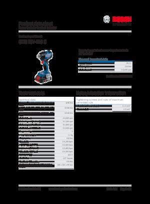 Akumulatorski udarni izvijači i ključevi Bosch GDS 18V-210 C