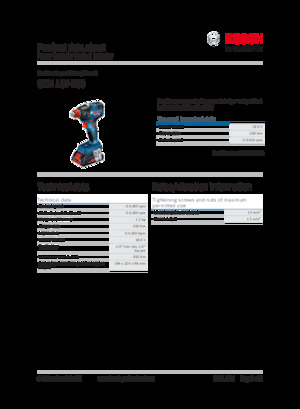 Akumulatorski udarni izvijači i ključevi Bosch GDX 18V-200