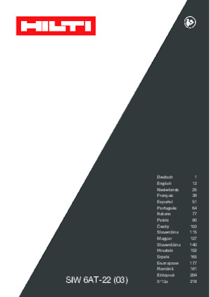 Akumulatorski udarni izvijači i ključevi Hilti SIW 6AT-22