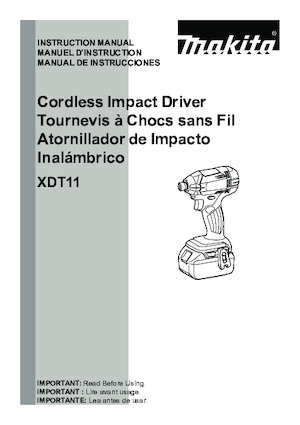 Akumulatorski udarni izvijači i ključevi Makita XDT11Z