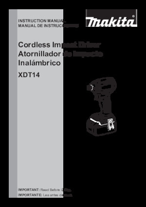 Akumulatorski udarni izvijači i ključevi Makita XDT14Z