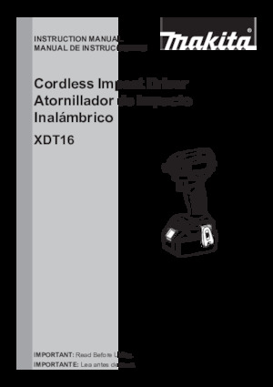 Akumulatorski udarni izvijači i ključevi Makita XDT16Z 