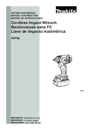 Akumulatorski udarni izvijači i ključevi Makita XWT06
