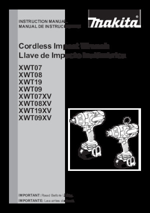 Akumulatorski udarni izvijači i ključevi Makita XWT19Z