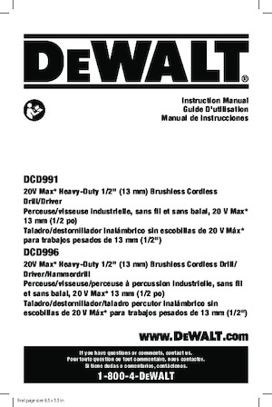 Akumulatorski rotacijski čekići SDS DEWALT DCD996P2