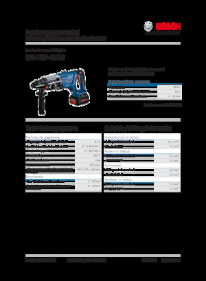 Akumulatorski rotacijski čekići SDS Bosch GBH 18V-28 DC