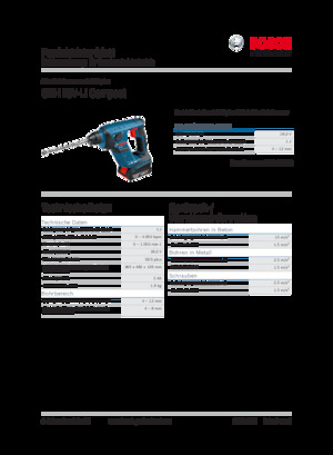 Akumulatorski rotacijski čekići SDS Bosch GBH 18V-LI Compact