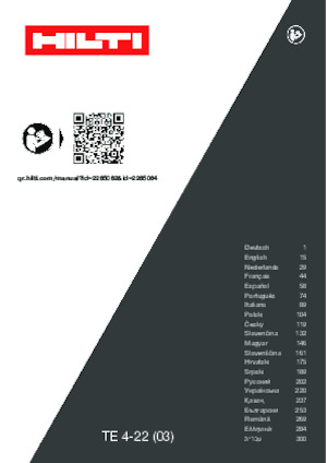 Akumulatorski rotacijski čekići SDS Hilti TE 4-22