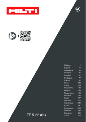 Akumulatorski rotacijski čekići SDS Hilti TE 5-22