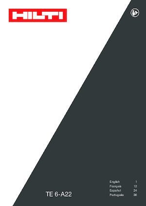 Akumulatorski rotacijski čekići SDS Hilti TE 6-A22 