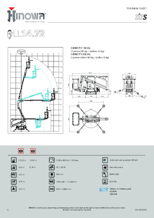 Zglobna podizna platforma na gusjenicama Hinowa Lightlift 14.72 IIIS